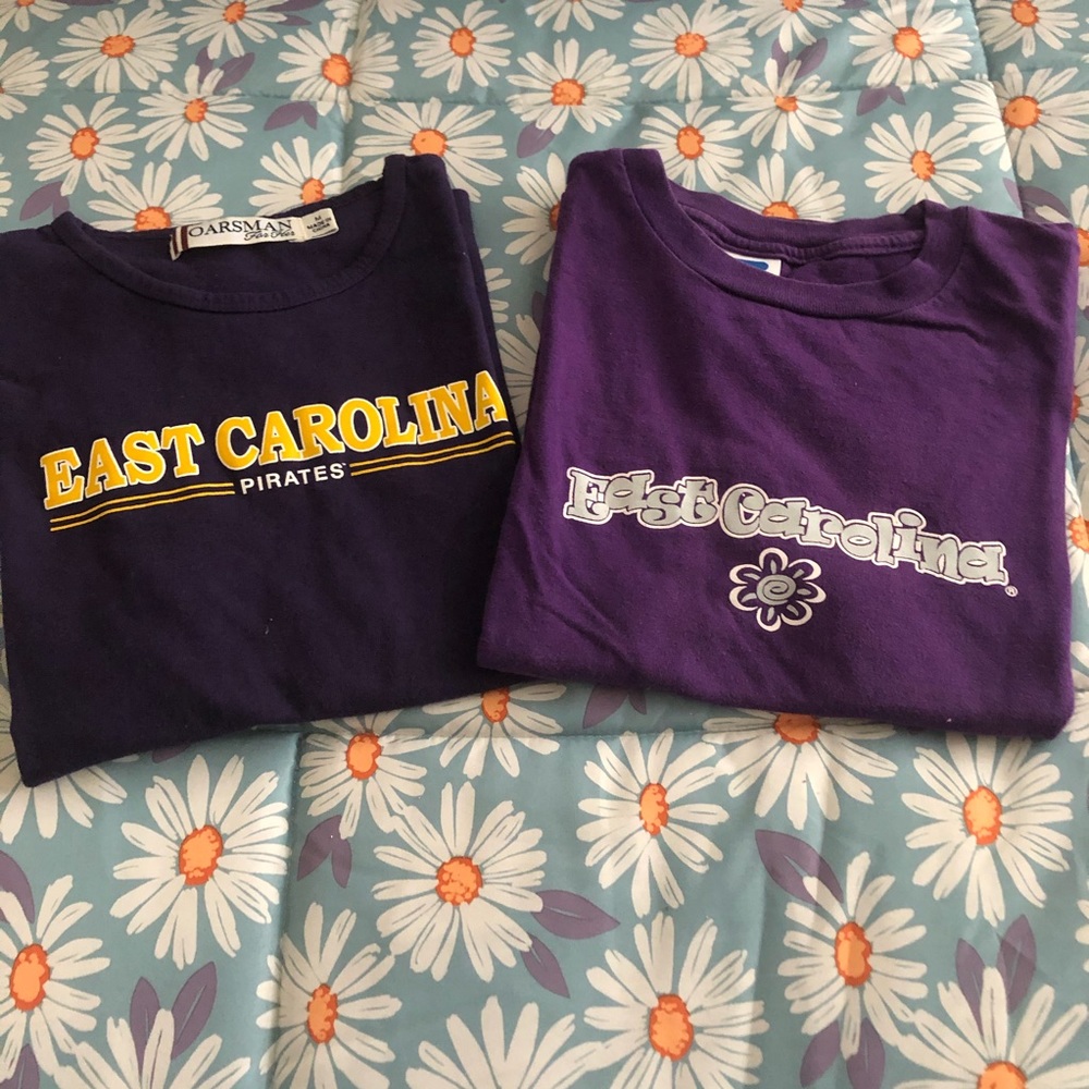 2 Women’s ECU Tees Purple